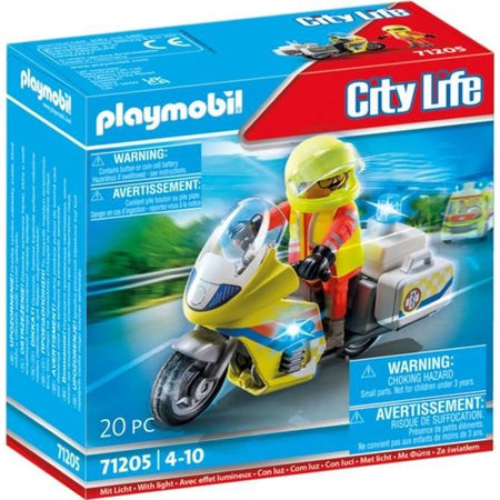 Playmobil - 71205 - Azione della città The Rescuers - Artista di emergenza con moto ed effetto leggero