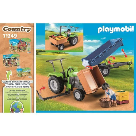 Playmobil - 71249 - Country The Farm - Tractor with Trailer