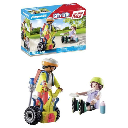 Playmobil - 71257 - Azione cittadina Les Secouristes - Starter Pack - Supervisore con Segway