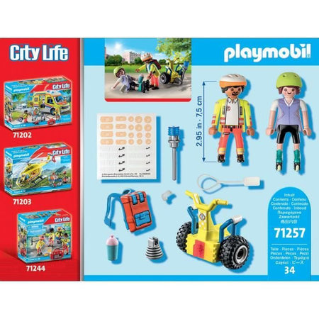 Playmobil - 71257 - Azione cittadina Les Secouristes - Starter Pack - Supervisore con Segway