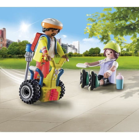 Playmobil - 71257 - Azione cittadina Les Secouristes - Starter Pack - Supervisore con Segway