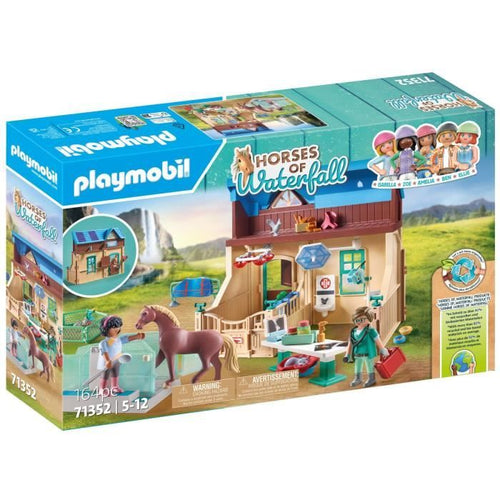 PLAYMOBIL 71352 - Centro veterinario e terapeutico - Cavalli della Cascata - Per bambini dai 5 anni in su