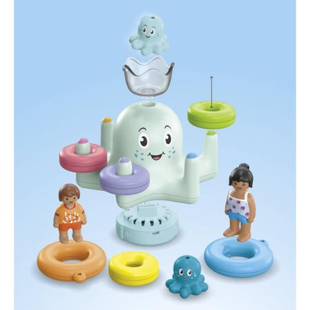 PLAYMOBIL Junior 71438 Polpo Gigante Cavalcabile, Giocattolo da Bagno, Junior AQUA Tinti, 17 Pezzi, Dai 12 Mesi