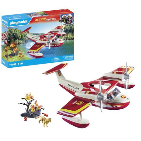 PLAYMOBIL 71463 Idrovolante con pompiere - Action Heroes - Vigili del fuoco - Dai 4 anni in su