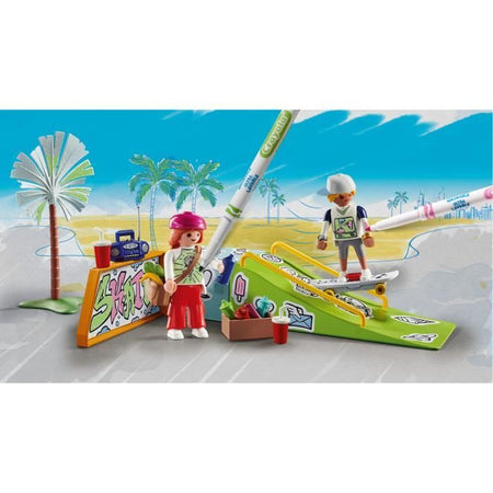 PLAYMOBIL - 71515 - Skateboarder con rampa