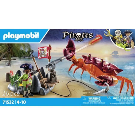 PLAYMOBIL 71532 Pirata e granchio gigante - I Pirati
