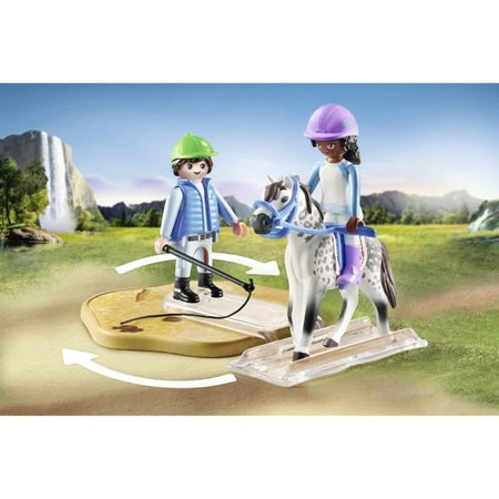PLAYMOBIL 71637 Maneggio dei Cavalli della Cascata, 67 pezzi, dai 5 anni in su