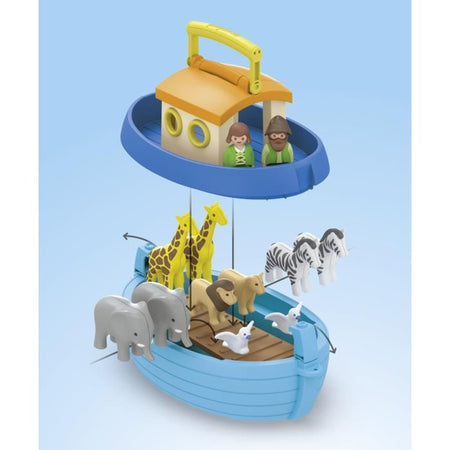 PLAYMOBIL 71681 Arca di Noè trasportabile - Junior - Include barca galleggiante - Da 1 anno in su