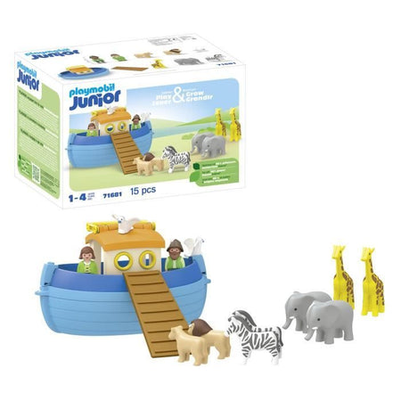 PLAYMOBIL 71681 Arca di Noè trasportabile - Junior - Include barca galleggiante - Da 1 anno in su