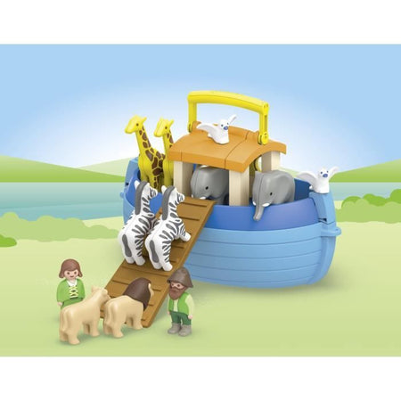 PLAYMOBIL 71681 Arca di Noè trasportabile - Junior - Include barca galleggiante - Da 1 anno in su