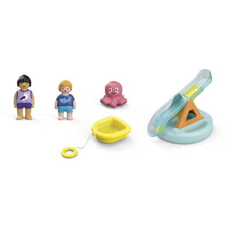 PLAYMOBIL Junior 71687 Isola con scivolo acquaticoInclude due personaggi, un polipo e accessori - Età 1 anno