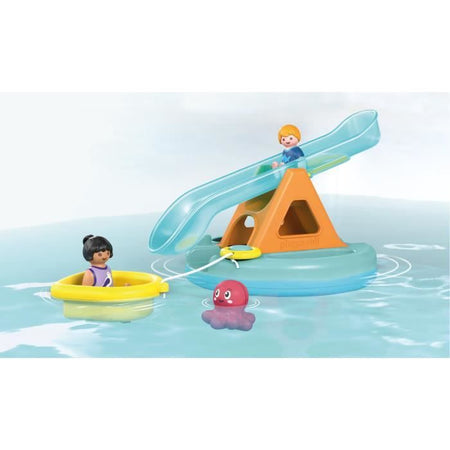 PLAYMOBIL Junior 71687 Isola con scivolo acquaticoInclude due personaggi, un polipo e accessori - Età 1 anno