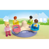 PLAYMOBIL Junior 71701 Bambini e tornello - Include quattro personaggi e un tornello - Da 1 anno