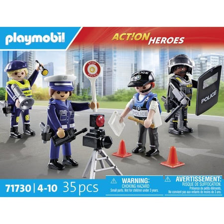 PLAYMOBIL 71730 Set professione di polizia: 4 agenti di polizia
