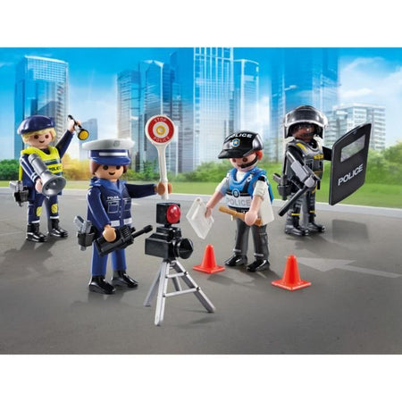 PLAYMOBIL 71730 Set professione di polizia: 4 agenti di polizia