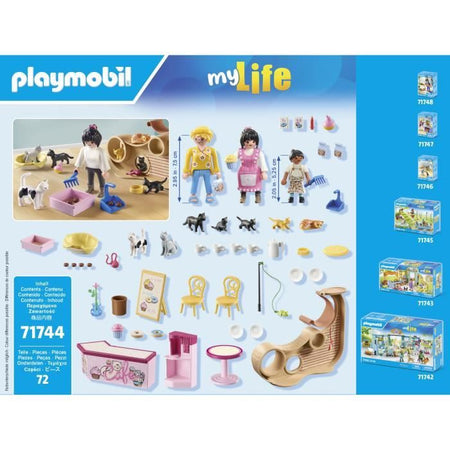 PLAYMOBIL 71744 Bar per gatti con 6 gatti e personaggi