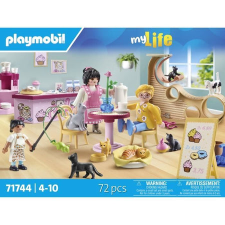 PLAYMOBIL 71744 Bar per gatti con 6 gatti e personaggi