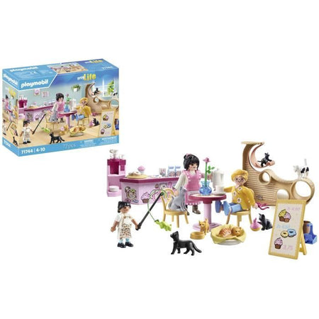 PLAYMOBIL 71744 Bar per gatti con 6 gatti e personaggi