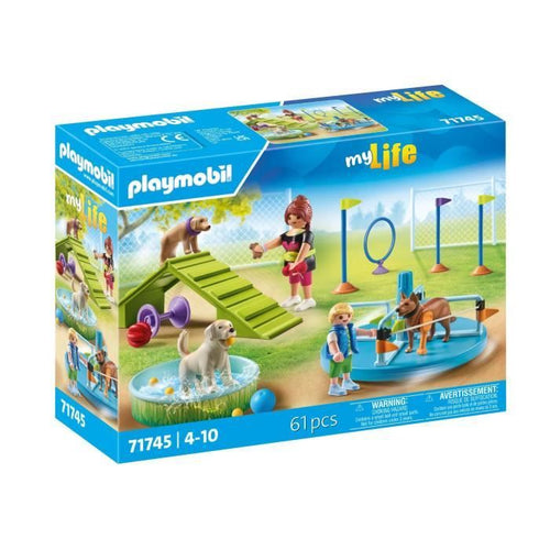 PLAYMOBIL 71745 Parco giochi per cani, Bambino ed educatore, La mia vita, 61 pezzi, dai 4 anni in su