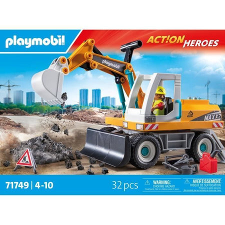 PLAYMOBIL 71749 Escavatore meccanico e operaio