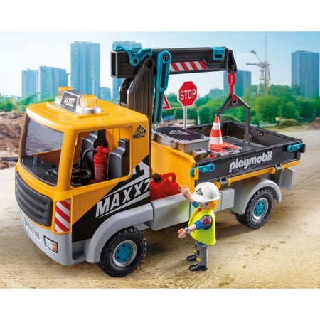 PLAYMOBIL 71750 Autogru, operaio e accessori