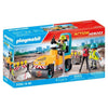 PLAYMOBIL 71751 Operai edili con rullo compressore e segnaletica, Eroi d'azione, Costruzione, 43 pezzi, dai 4 anni in su