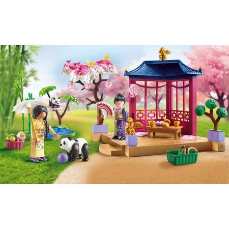 PLAYMOBIL 71762 Giardino asiatico con famiglia di panda