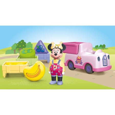PLAYMOBIL Junior 71770 Minnie con carretto della frutta, Disney, 8 pezzi, dai 12 mesi