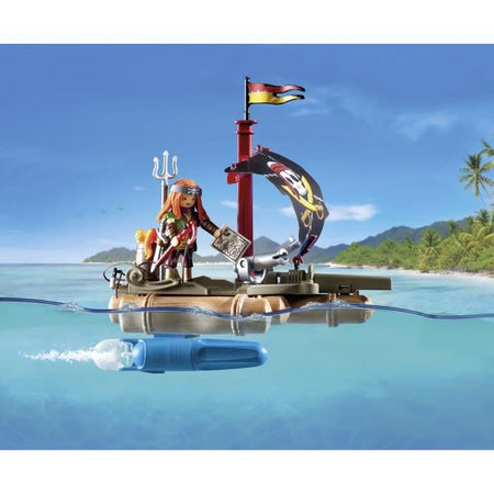 PLAYMOBIL 71794 Pirata con zattera galleggiante e tesoro