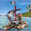 PLAYMOBIL 71794 Pirata con zattera galleggiante e tesoro