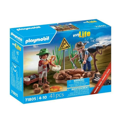 PLAYMOBIL 71805 Ricercatori e sito paleontologico con fossili, My Life, Dinos, 41 pezzi, dai 4 anni in su
