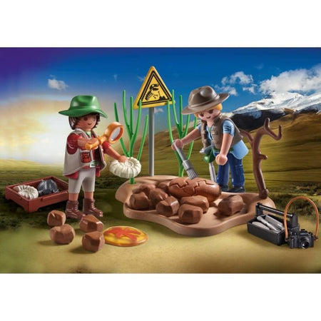 PLAYMOBIL 71805 Ricercatori e sito paleontologico con fossili, My Life, Dinos, 41 pezzi, dai 4 anni in su