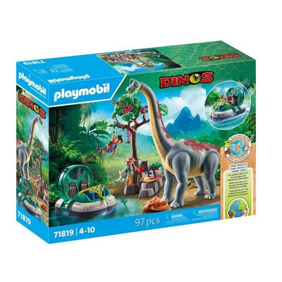 PLAYMOBIL 71819 Brachiosauro, Esploratori, Hovercraft