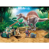 PLAYMOBIL 71820 Spinosaurus, Ricercatore e Veicolo con Gru Girevole, Dinosauri, 60 Pezzi, Dai 4 Anni in su