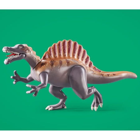 PLAYMOBIL 71820 Spinosaurus, Ricercatore e Veicolo con Gru Girevole, Dinosauri, 60 Pezzi, Dai 4 Anni in su