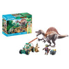 PLAYMOBIL 71820 Spinosaurus, Ricercatore e Veicolo con Gru Girevole, Dinosauri, 60 Pezzi, Dai 4 Anni in su