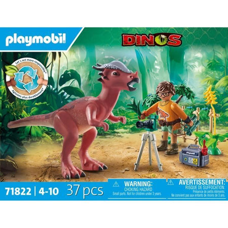 PLAYMOBIL 71822 Stygimoloch, Ricercatore e Accessori, Dinos, 37 pezzi, Età 4+