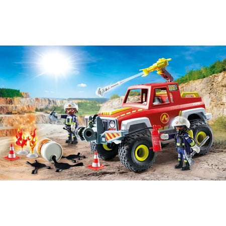 PLAYMOBIL 71824 Autopompa con bidone fiammeggiante