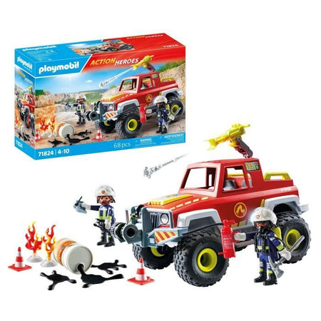 PLAYMOBIL 71824 Autopompa con bidone fiammeggiante