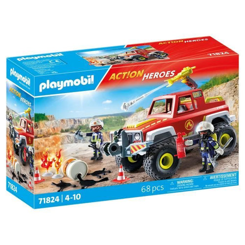 PLAYMOBIL 71824 Autopompa con bidone fiammeggiante