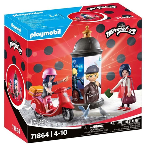 PLAYMOBIL 71864 Miraculous: Marinette sullo scooter e Kagami