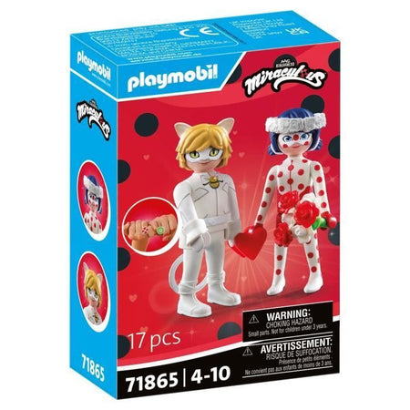 PLAYMOBIL 71865 Matrimonio di Ladybug e Chat Noir, Miraculous, 17 pezzi, dai 4 anni in su