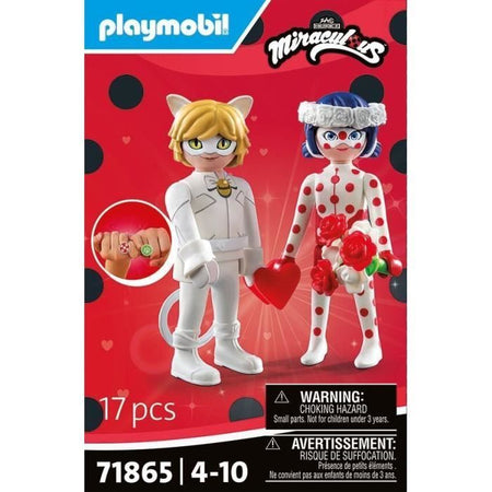 PLAYMOBIL 71865 Matrimonio di Ladybug e Chat Noir, Miraculous, 17 pezzi, dai 4 anni in su