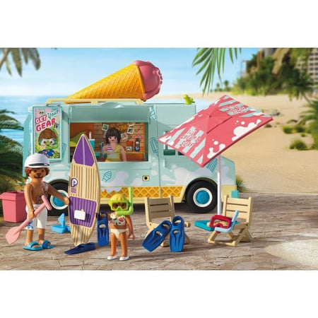Playmobil 71904 Camion dei gelati e 3 personaggi, Vacanza al mare