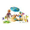 Playmobil 71906 Famiglia che gioca nella sabbia in spiaggia, vacanze al mare