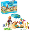 Playmobil 71906 Famiglia che gioca nella sabbia in spiaggia, vacanze al mare