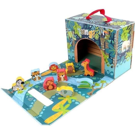 Casetta Safari - PLANeTE BOIS - FSC - 10 pezzi - Gioco per bambini - Dai 18 mesi