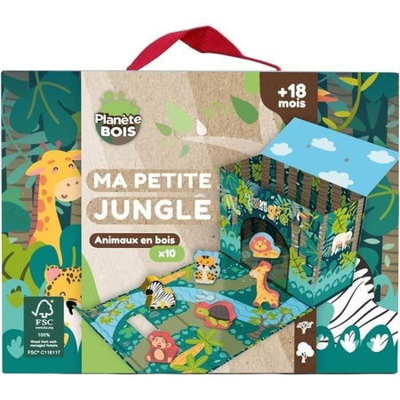 Casetta Safari - PLANeTE BOIS - FSC - 10 pezzi - Gioco per bambini - Dai 18 mesi