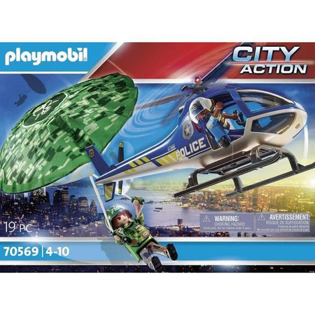 PLAYMOBIL - 70569 - Elicottero della polizia e paracadutista