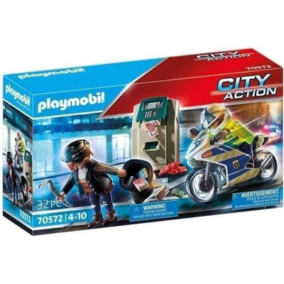 PLAYMOBIL - 70572 - Poliziotto con motocicletta e ladro